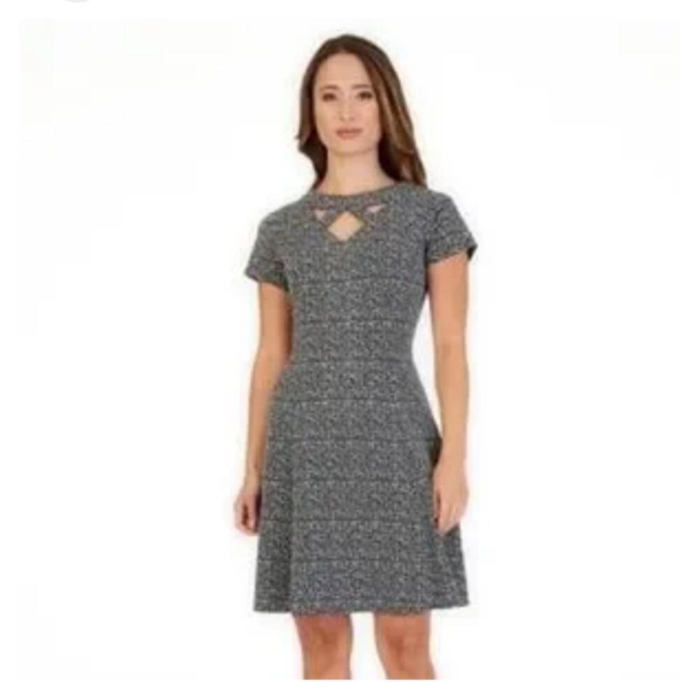 ALYX Black Cutout Detail Short Sleeve Knit Dress Size 16